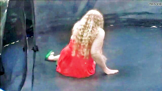 fat wife, trampoline, chubby - fat wife on trampoline