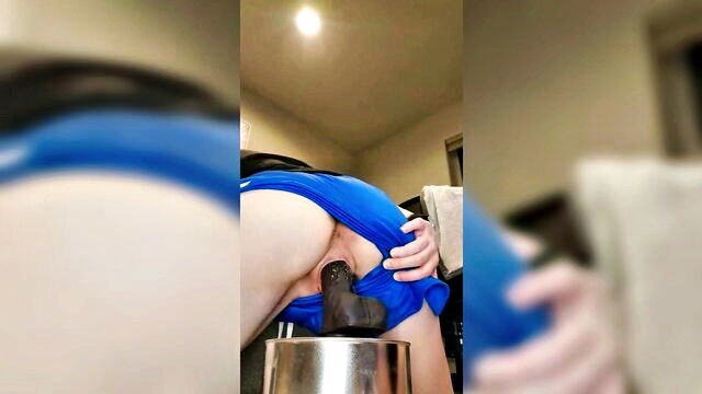 my unicorn - riding huge black dildo