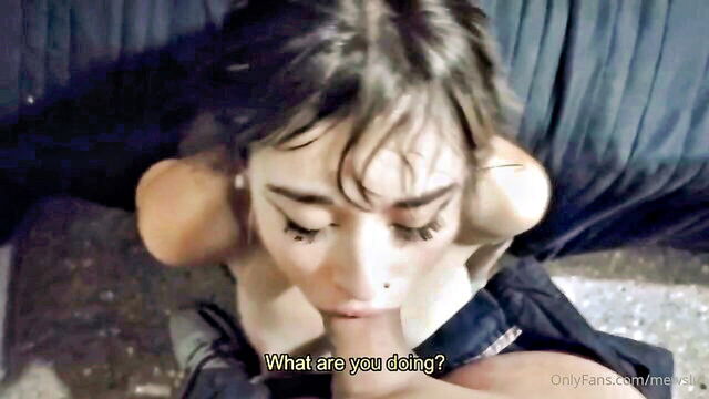 slut gf, brunette, blackmail - faceplay seductress blackhair