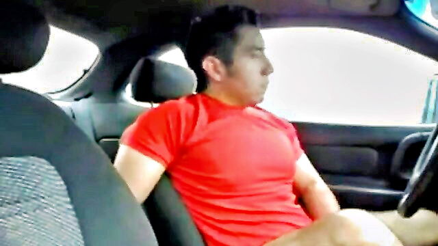 latin, car, amateur - hairy latino blowjob in car