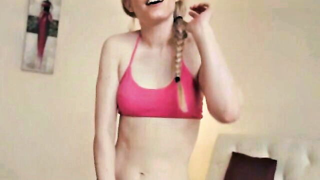 blonde, blowjob, bbc - pigtailed MILF gets bbc