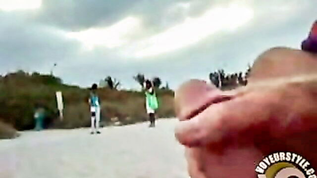 beach, wank, public - exhibitionist beach wank