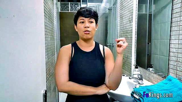 amazing ass pounding by fake tits