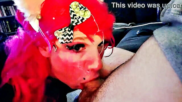 femboy slobbering cumshot