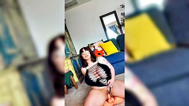 solo, milf, big tits - busty brunette britt enjoys solo masturbation with a dildo