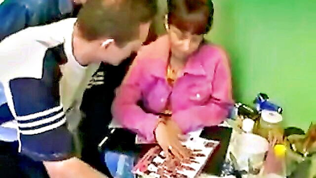 russian mom gets dominated by three men in orgy : Bang
