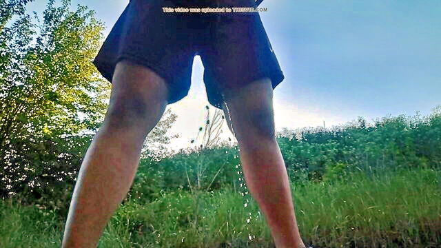 in public, wetting, fetish - public boy pee accident