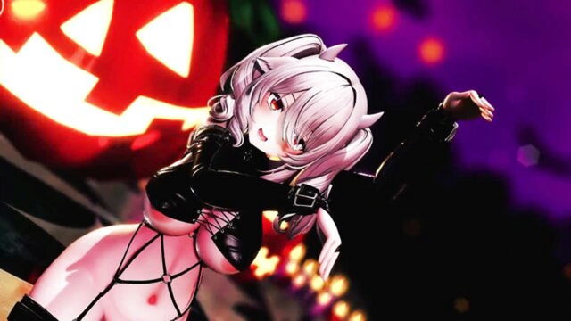 felhunter (world of warcraft), fishnet, kaguya shinomiya (character) - happu halloween nipple penetration