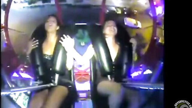 ride, amusement, upskirts - amusement ride upskirt