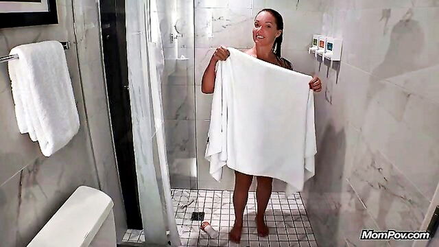 big tits milf, big boobs pov, big tits - mother seduced her son in a compromising way