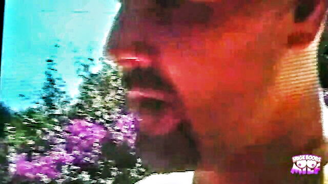 hung guy cums on glasses girl