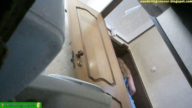 wandering voyeur, toilet, piss - russian public toilet hidden spy cam video