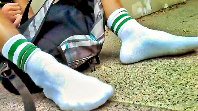 blond boys, fetish, amature - school feet fetish with xander