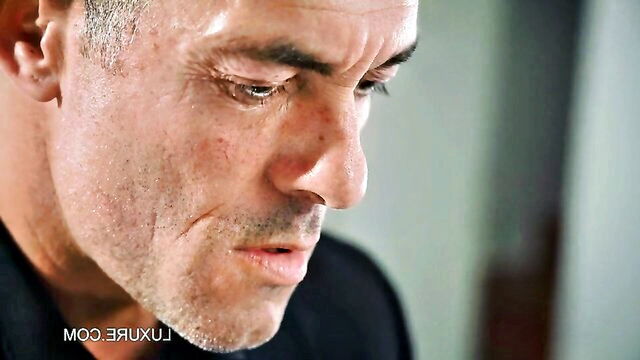 cumshot, brunette, blowjob - husband watching wife get fucked