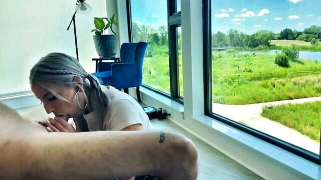 blowjob, amateur, blonde - public blowjob vid