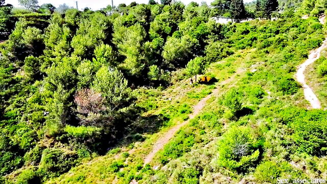 amateur couples, amatuer voyuer, 60 fps - drone catches outdoor sex