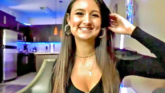Eliza Ibarra - latina beauty reveals stepdads enthusiasm for young hardcore and facial cumshots