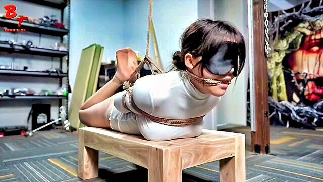 bondage, asian, amateur - amateur japanese customer indulges in foot fetish and bdsm teas for bosss pleasure