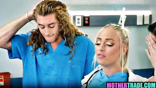 old and young, mom, mature - porn stepmom hospital foursome