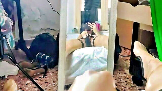 cumshot, transsexuals, bondage - hd transparent latex nurse