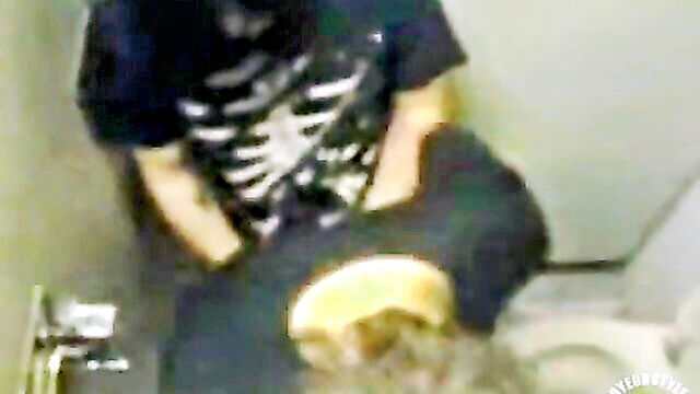 doggy, metal, couple - metal couple restroom adventure