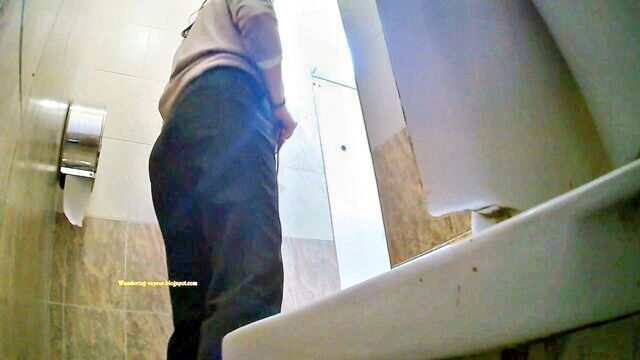 piss, amateur, toilet - gas station voyeur cam