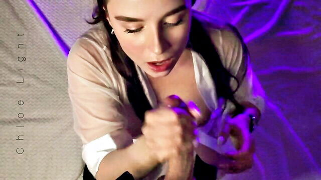 chloe night - neighborhood girl gave blowjob