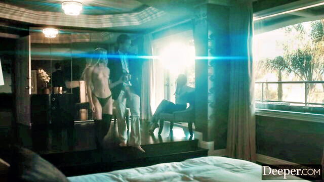 babes, foursome, group sex - two cute babes on the bed