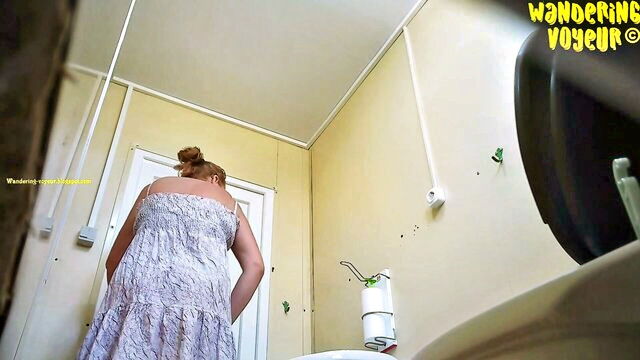 toilet, piss, wandering voyeur - russian public spy cam toilet