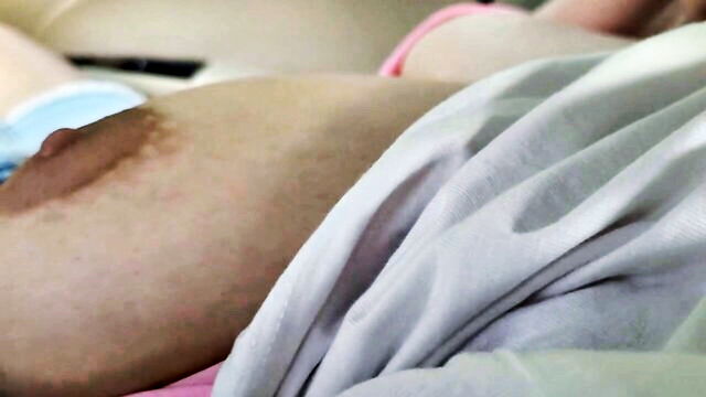 car, busty, skirt - hot babe gets horny in the car