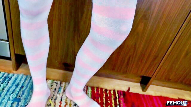 shemale, solo, transsexual - femout zoie white kitchen heat