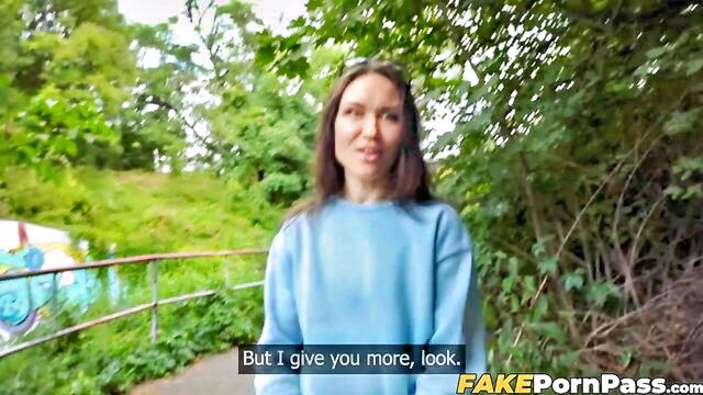 kristina grace - outdoor blowjob with trainer