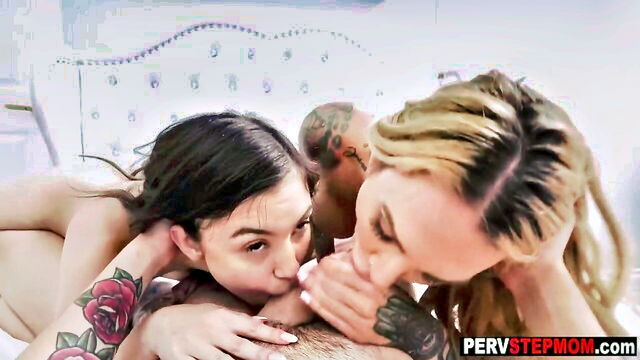 sarah jessie - stepmom with big tits fucks