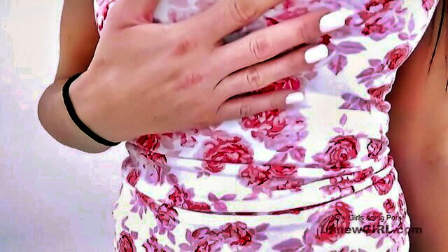 hot brunette belly pussy moaning