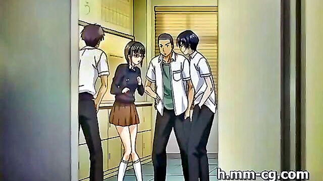 hentai, japanese, anime - lustful gangbang with a stunning japanese hentai princess
