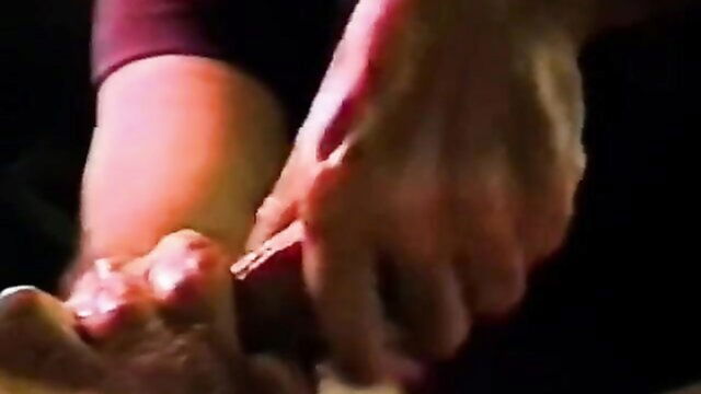 shaving balls, vintage, shaving - hand job pruning interracial