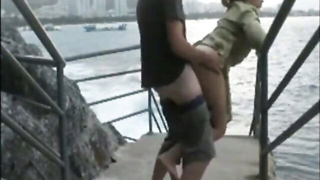 outdoor sex, public nudity, outdoor - couple sex by the sea