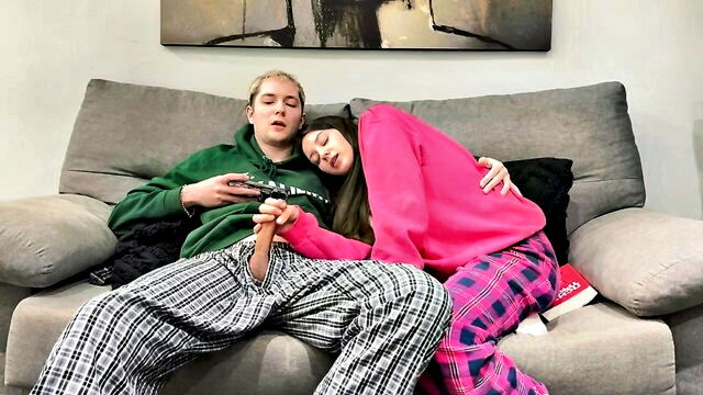 step sister handjob surprise