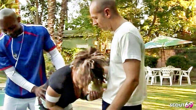 interracial, double penetration, ass - black whore double penetration