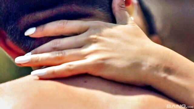 hot brunette, julia de lucia, picked up - julia de lucia ride