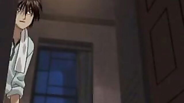 tied, brunette, sex toys - hentai sex with strapon