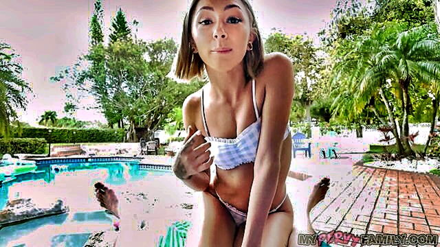 Chloe Temple - perspective pov footage of stepdad giving stepdaughter contraceptive pill before ejaculation