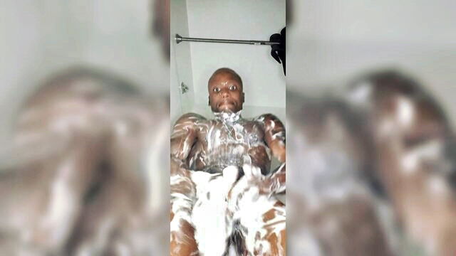 masturbation, ebony, pov - free uncut shower video