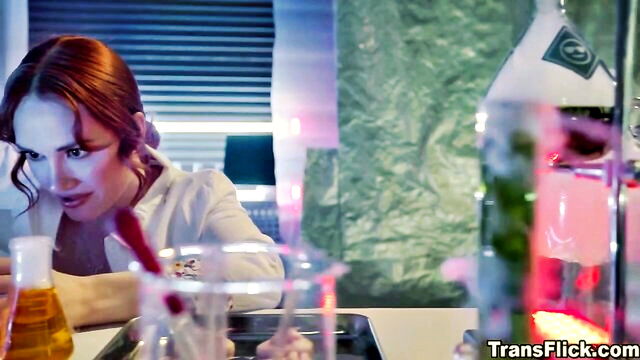 tranny, shemale, transsexual - scientist fucks trandoids in doggystyle