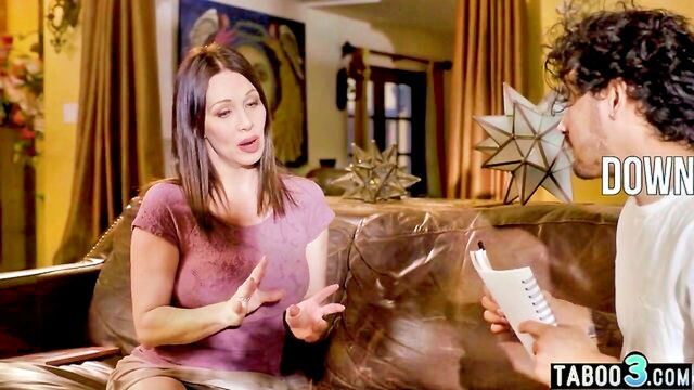 taboo, big tits, milf - stepmom drawing fuck son