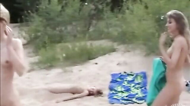 russian, teens, nudist - russian nudist teens sand