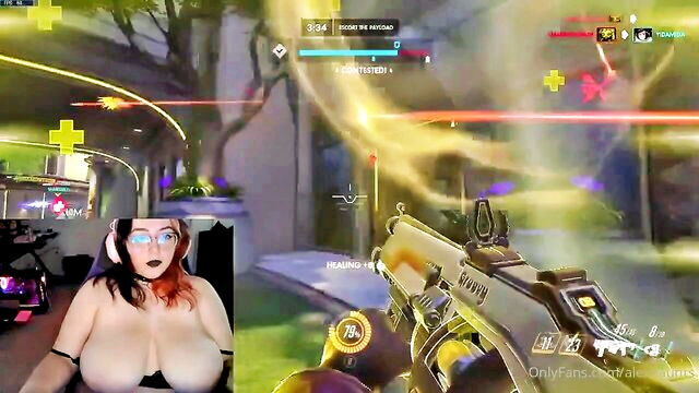 pov porn, amateur, big tit - big tits gamer girl alexhaunts