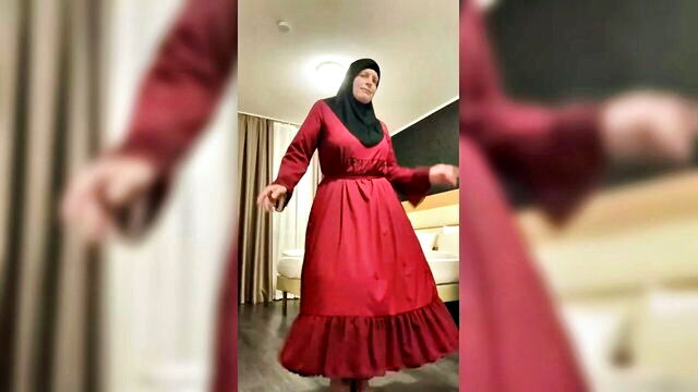 dancing, hijab, arab - fatima hotel room dance