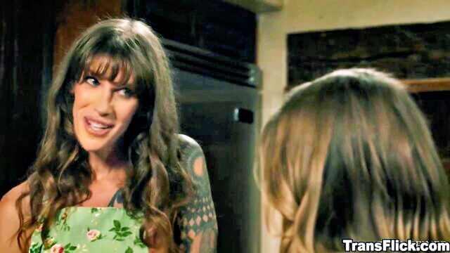 melody marks, gray perrier - transsexual creampie with footprint fetish