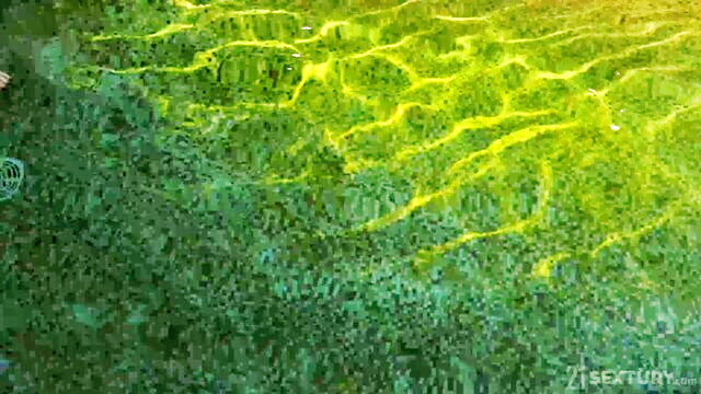 redhead, blowjob, natural tits - renata fox pool sex